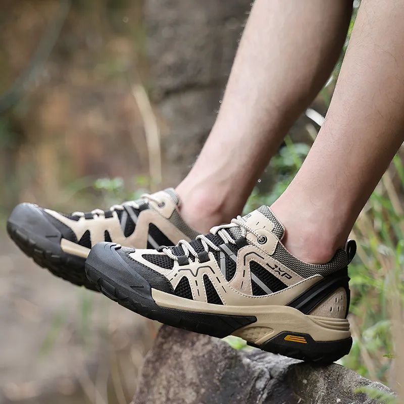 Jeep Shock Absorbers Slip Resistant Breathable Low Top Hiking Shoes Men's-5