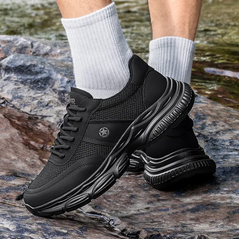 Jeep Outdoor Life Rebound Height Increasing Grip Support Abrasion Resistant Slip Resistant Low Top Hiking Shoes Men's-12