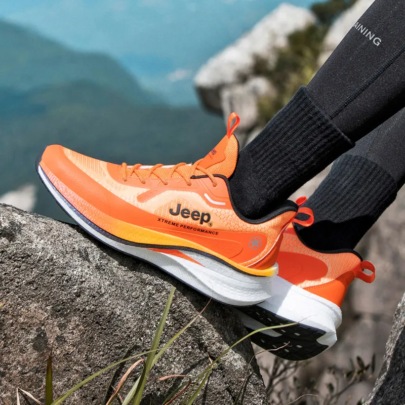 Jeep Wear-resistant And Lightweight Low-Top Running Shoes Men's Orange-5