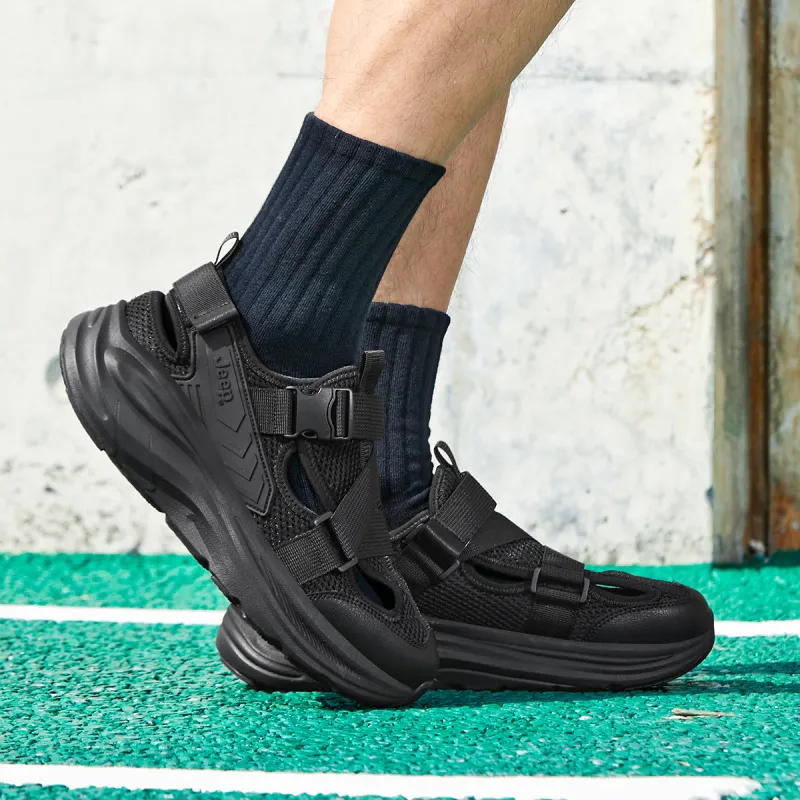 Jeep Cushioning Height Increasing Abrasion Resistant Lightweight Breathable Slip Resistant Low Top Casual Shoes Men's-20