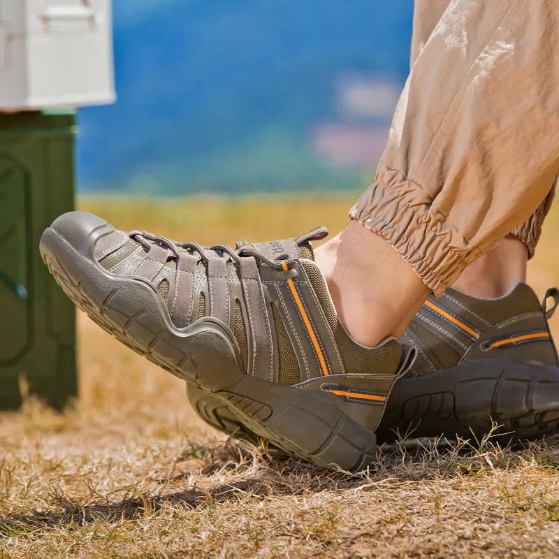Jeep Cushioning Anti-Slip And Wear-Resistant Low-Top Outdoor Shoes Men's Gray-8