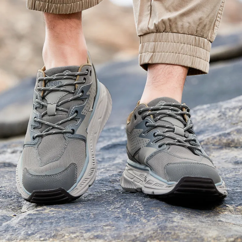 Jeep Cushioning Rebound Abrasion Resistant Lightweight Breathable Slip Resistant Low Top Outdoor Shoes Men's-11