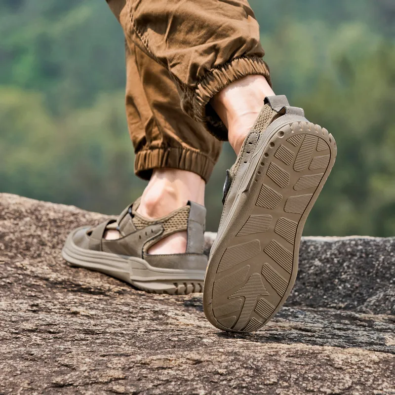 Jeep Abrasion Resistant Lightweight Breathable Quick Dry Slip Resistant Odor Resistant River Trekking Shoes Men's Khaki-9