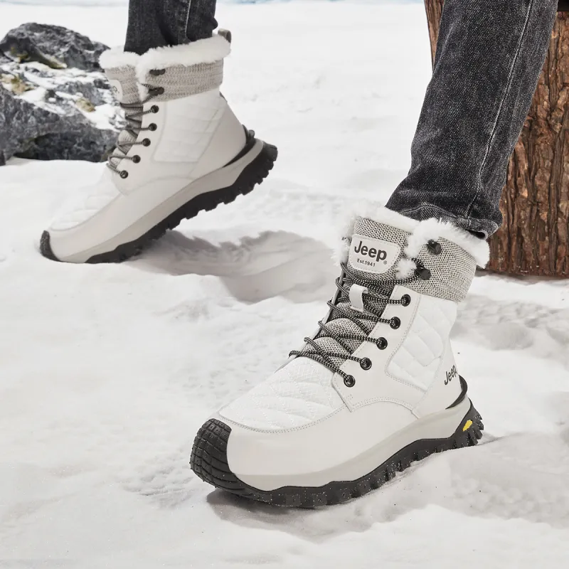 Jeep Warm Slip-Resistant Short Snow Boots Men's-6