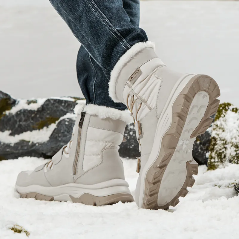 Jeep Snow Boots Men Black \ Sand \ Gray-11