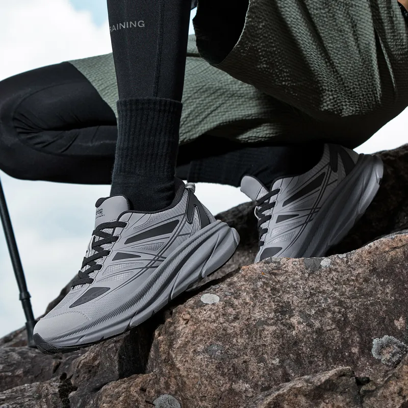 Jeep Wear-resistant And Lightweight Low-Top Trekking Shoes Men's Gray-5
