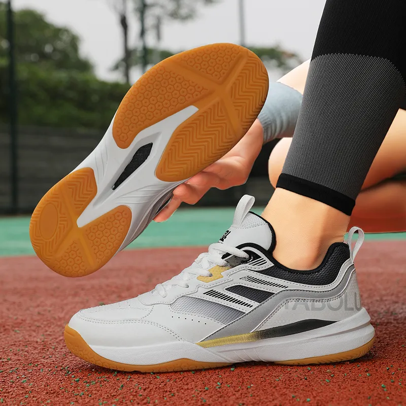 TABOLU Cushioning Coverage Abrasion Resistant Lightweight Breathable Slip Resistant Low Top Badminton Shoes Unisex-18