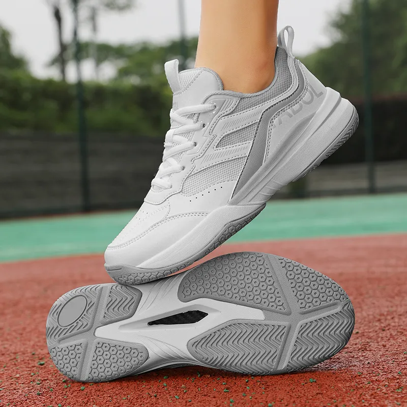 TABOLU Cushioning Coverage Abrasion Resistant Lightweight Breathable Slip Resistant Low Top Badminton Shoes Unisex-6