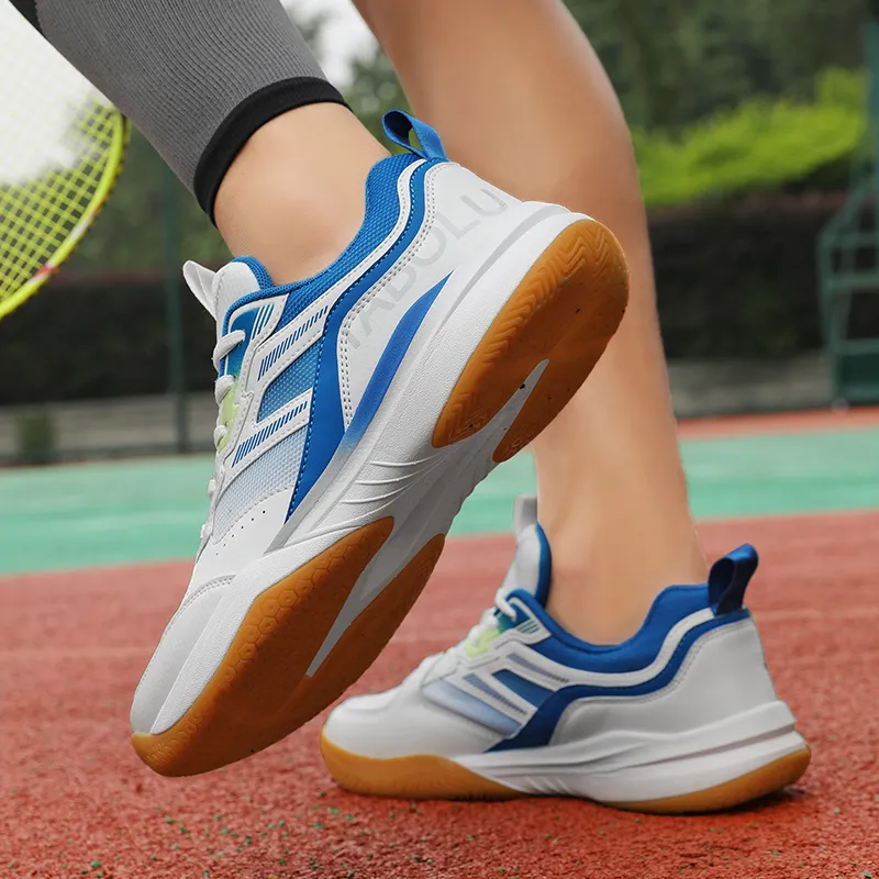 TABOLU Cushioning Coverage Abrasion Resistant Lightweight Breathable Slip Resistant Low Top Badminton Shoes Unisex-11