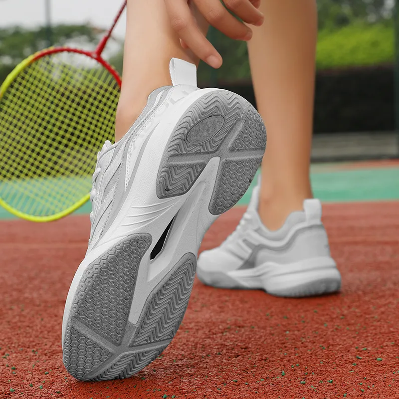 TABOLU Cushioning Coverage Abrasion Resistant Lightweight Breathable Slip Resistant Low Top Badminton Shoes Unisex-7