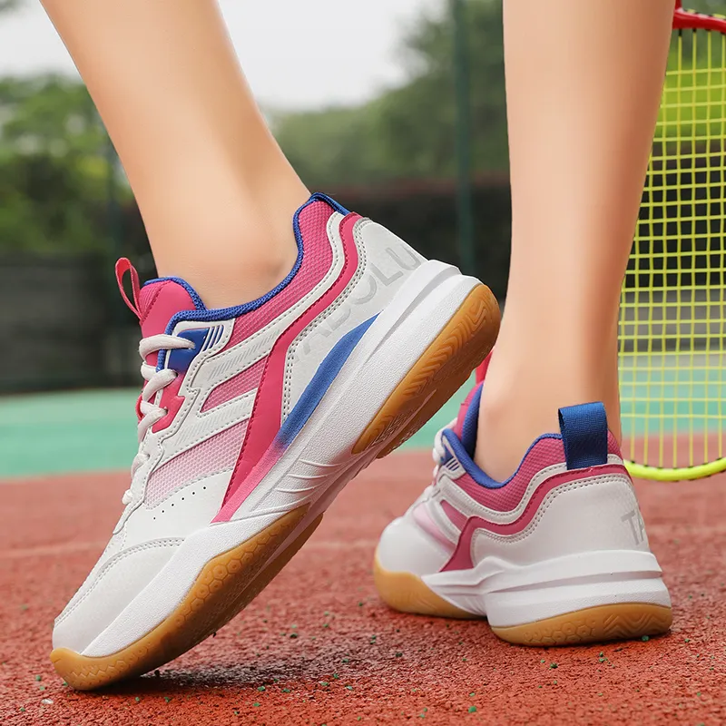 TABOLU Cushioning Coverage Abrasion Resistant Lightweight Breathable Slip Resistant Low Top Badminton Shoes Unisex-22