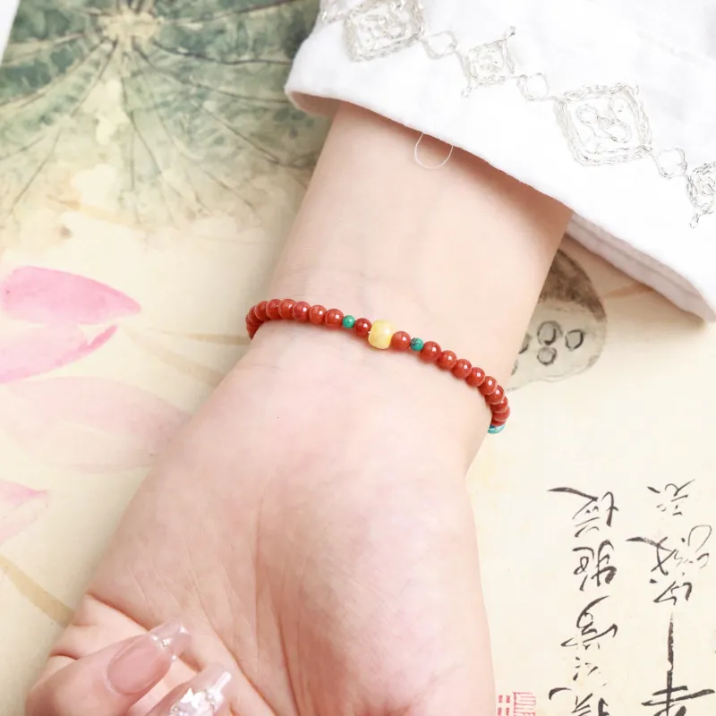 Yo sheng Southern Red Agate Fine Jade Bracelets Women's-4