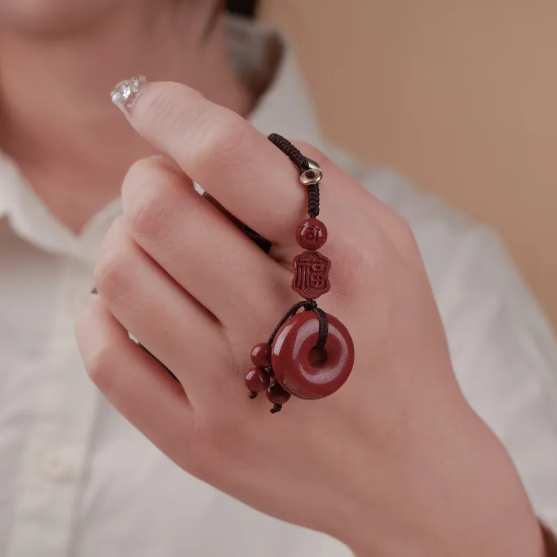 Yo sheng Cinnabar Keychains Unisex-3