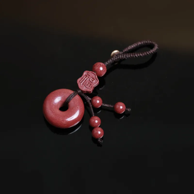 Yo sheng Cinnabar Keychains Unisex-2