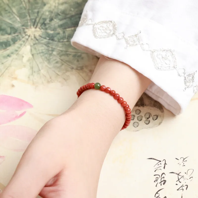 Yo sheng Southern Red Agate Fine Jade Bracelets Women's-3