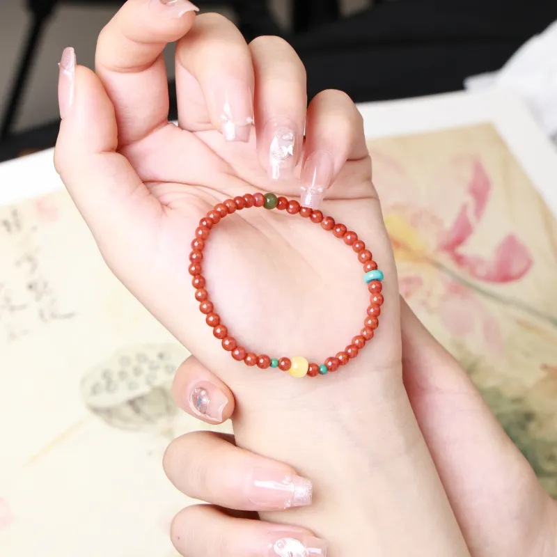 Yo sheng Southern Red Agate Fine Jade Bracelets Women's-1