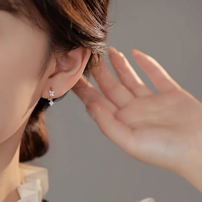 CMLZIUA S 999 Fine Silver Earrings Women's Silver-2