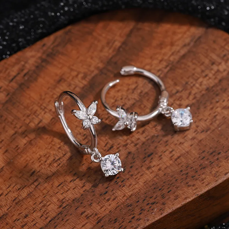 CMLZIUA S 999 Fine Silver Earrings Women's Silver-3