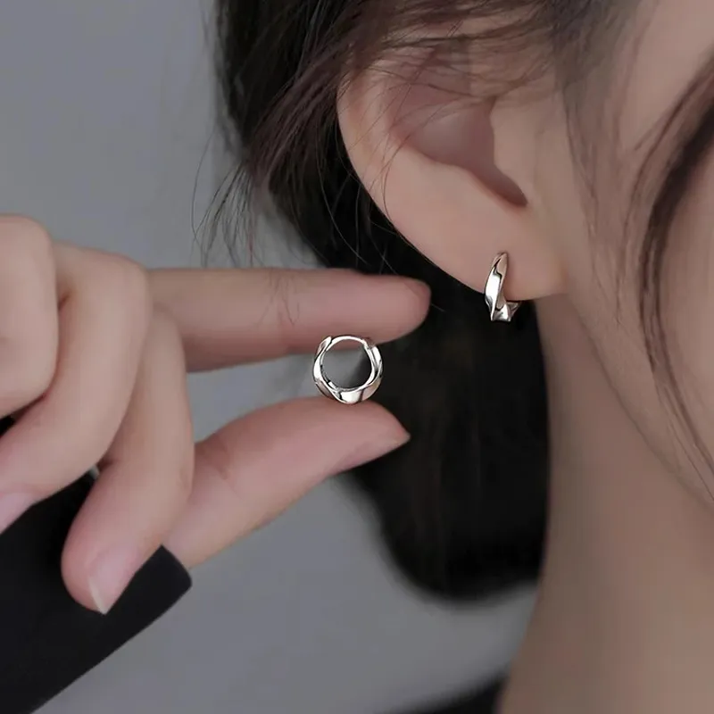 CMLZIUA S 999 Fine Silver Earrings Women's Silver-1