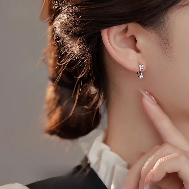 CMLZIUA S 999 Fine Silver Earrings Women's Silver-4