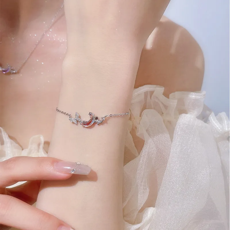 CMLZIUA S925 Sterling Silver Inlaid Cubic Zirconia Bracelets Women's-2