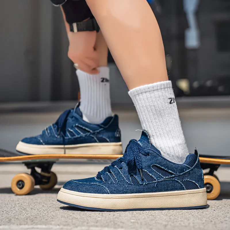 Medd Slip Resistant Shock Absorbers Low Top Skateboard Shoes Men's-6