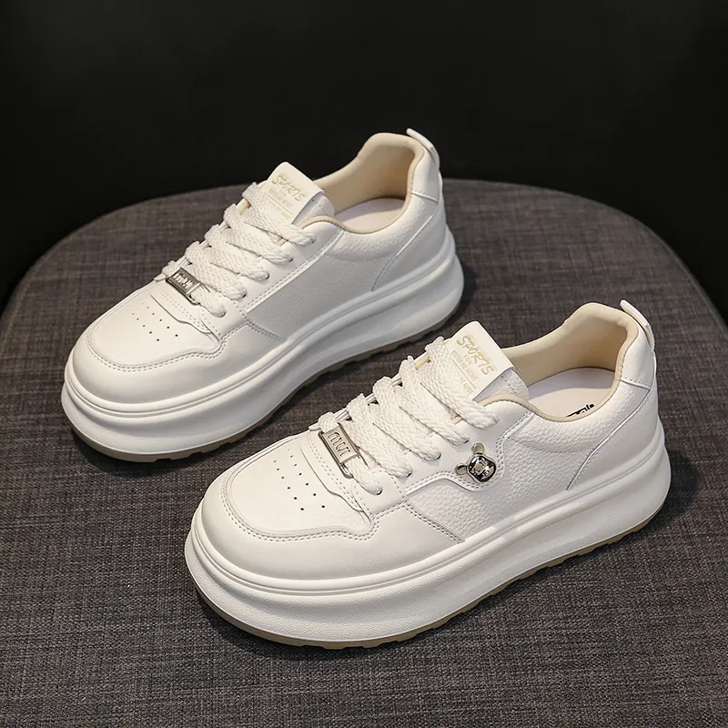 Boogie Bear Height Increasing Low Top Skateboard Shoes Women's-6