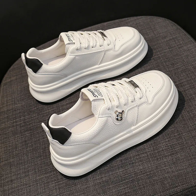 Boogie Bear Height Increasing Low Top Skateboard Shoes Women's-1