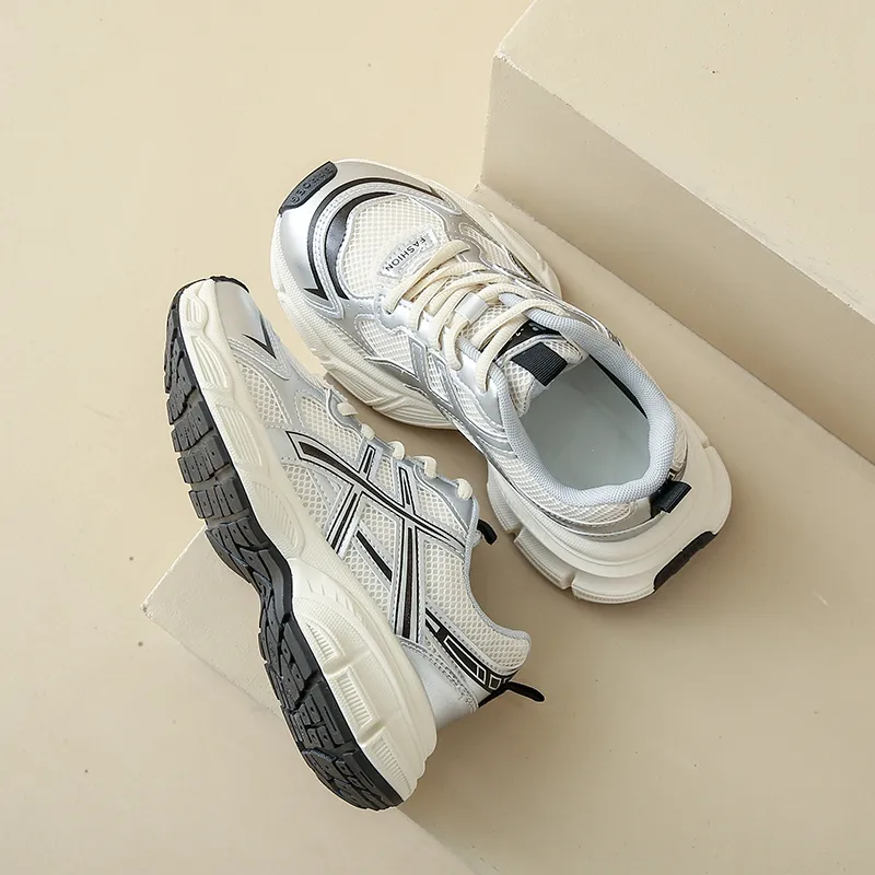 Boogie Bear Breathable Height Increase Low Top Chunky Sneakers Women's-1