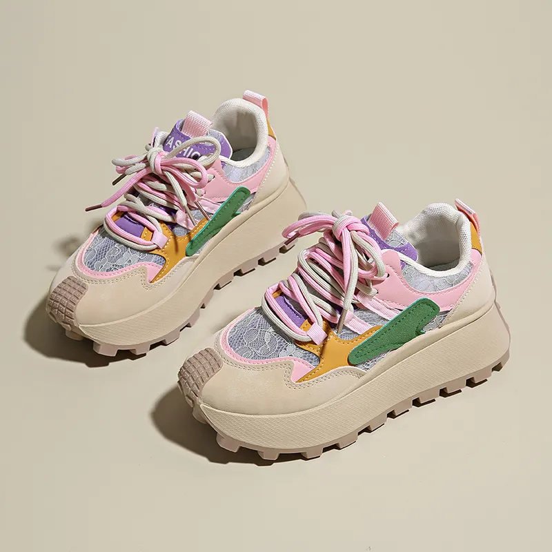 Boogie Bear Height Increasing Low Top Chunky Sneakers Women's-4