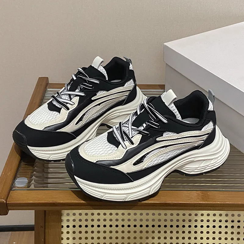 Boogie Bear Height Increasing Lightweight Low Top Chunky Sneakers Women's-5