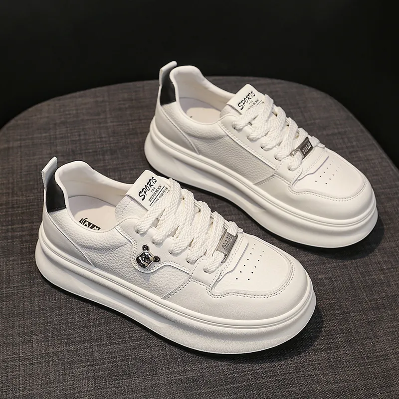 Boogie Bear Height Increasing Low Top Skateboard Shoes Women's-2