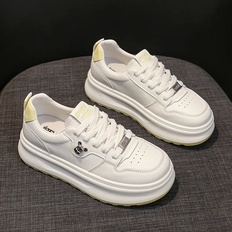 Boogie Bear Height Increasing Low Top Skateboard Shoes Women's-9