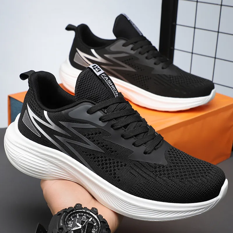 Boogie Bear Breathable Height Increasing Low-Top Running Shoes Men's-1