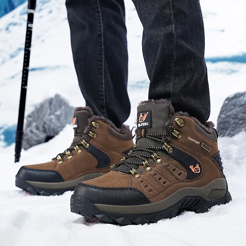 Slazenger Anti Slip Wear Resistant High Top Hiking Shoes Unisex-12