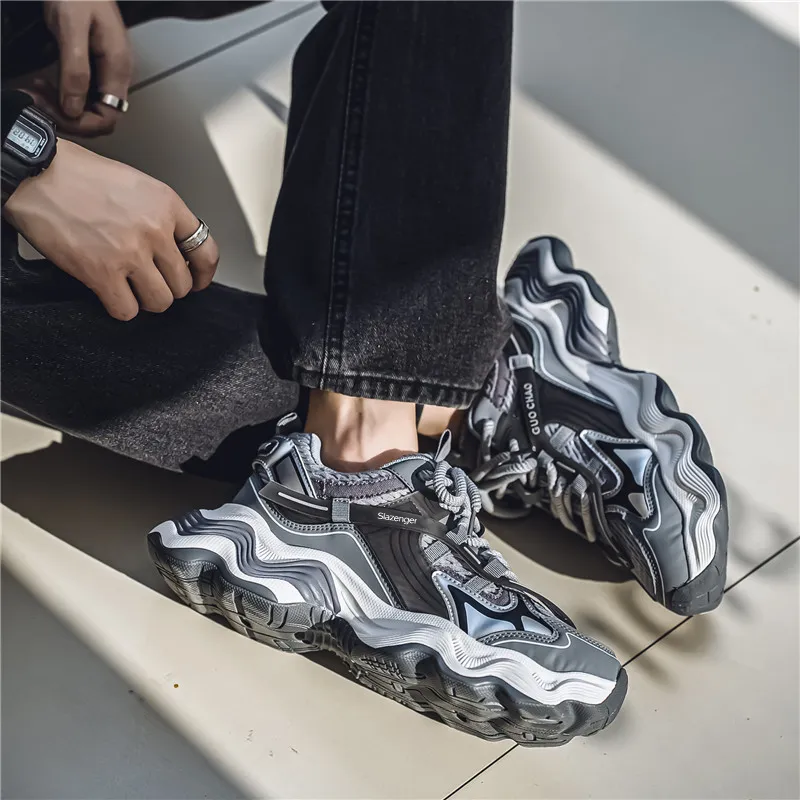 Slazenger Anti Slip Wear Resistant Low Top Chunky Sneakers Men's-7