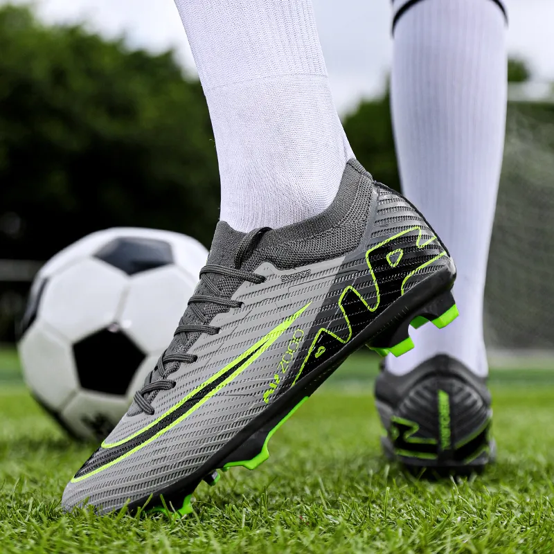 Slazenger Soccer Shoes Unisex Mid Top Beige Black, Green Purple, Gray Green-14