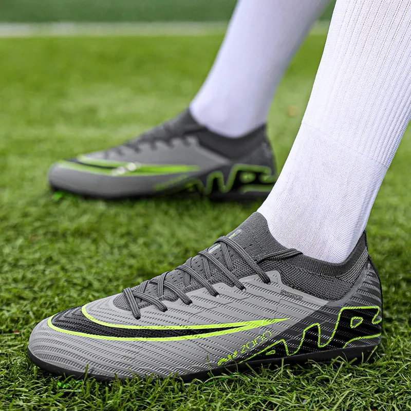 Slazenger Soccer Shoes Unisex Mid Top Beige Black, Green Purple, Gray Green-13