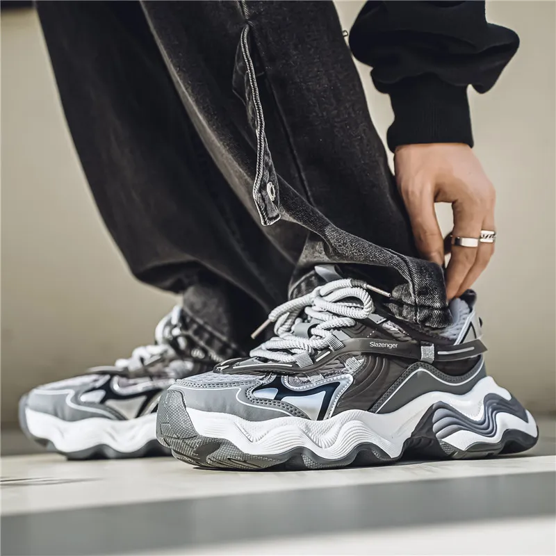 Slazenger Anti Slip Wear Resistant Low Top Chunky Sneakers Men's-6