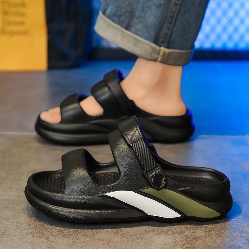 Slazenger Beach Sandals Unisex Black, Khaki-3