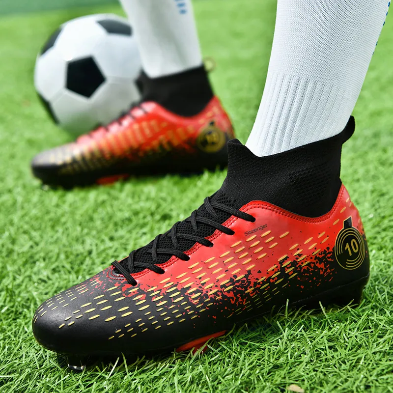 Slazenger FG Rubber Long Studs TT Rubber Broken Studs Anti Slip Wear Resistant Soccer Shoes Unisex-2