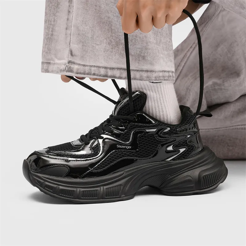 Slazenger Anti Slip Wear Resistant Low Top Chunky Sneakers Unisex-1