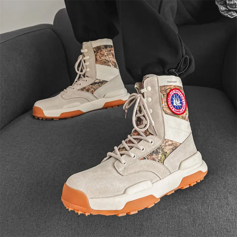 Slazenger Slip Resistant High Top Hiking Shoes Unisex-1
