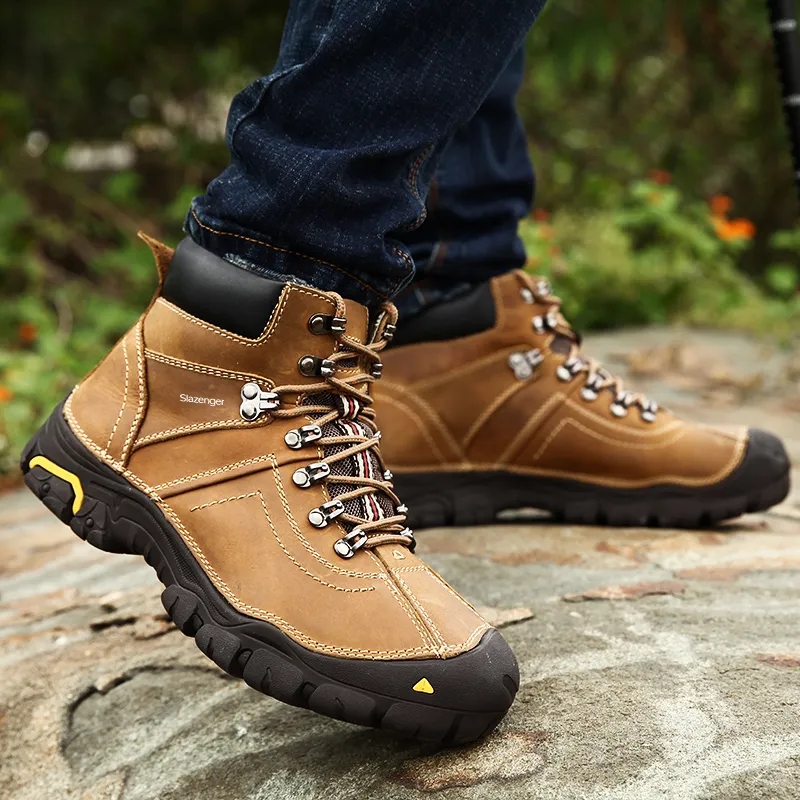 Slazenger Slip Resistant High Top Hiking Shoes Men's-7