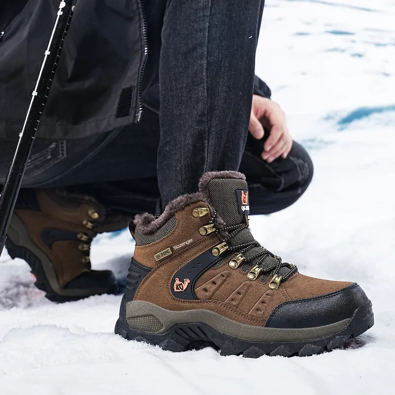 Slazenger Anti Slip Wear Resistant High Top Hiking Shoes Unisex-15