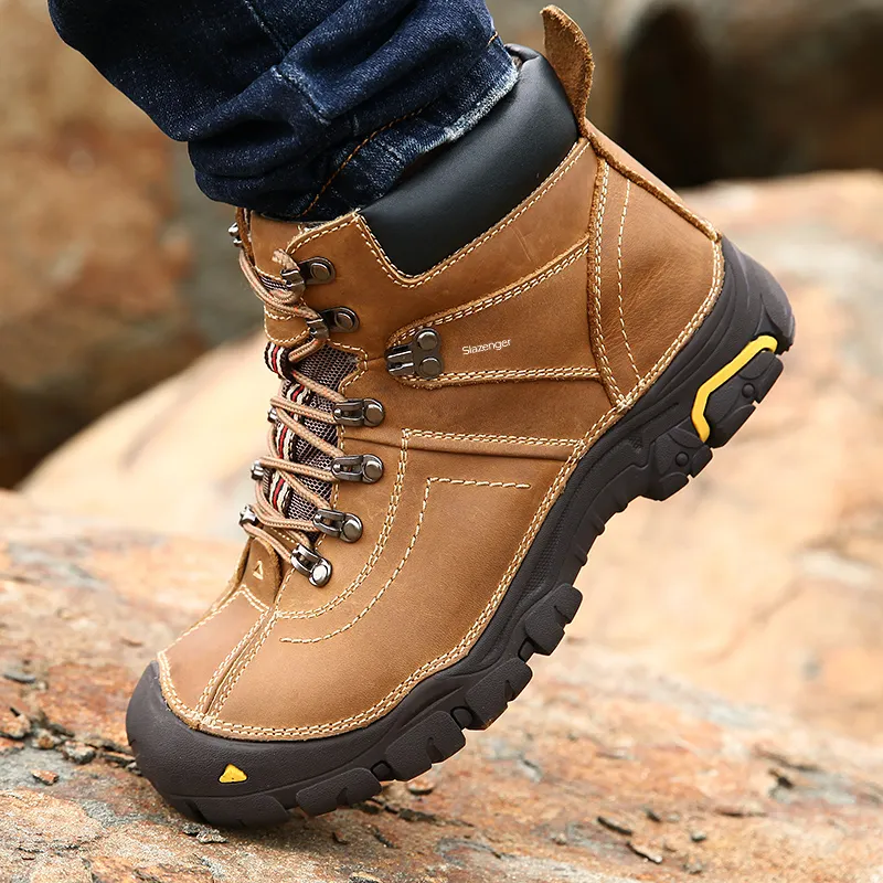 Slazenger Slip Resistant High Top Hiking Shoes Men's-8