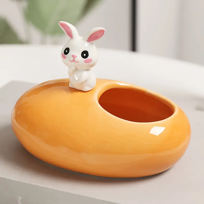 KERPA Nordic Style Cute Rabbit Ashtray, Home Living Room Tea Table Accessories, Small Storage Ornament, One Size-12
