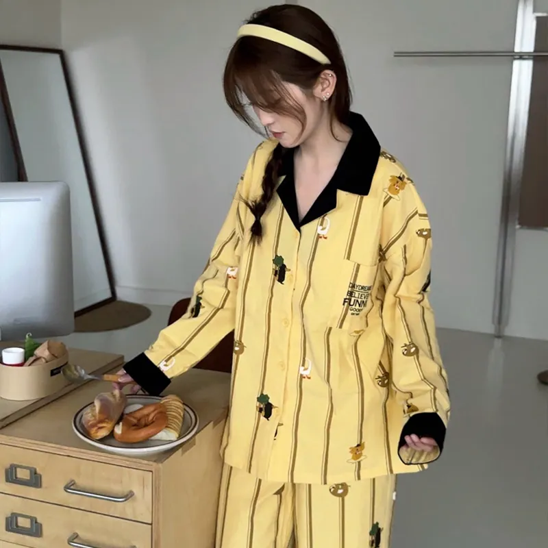 Wabi Town Pajama Gift Box Women's Yellow-2