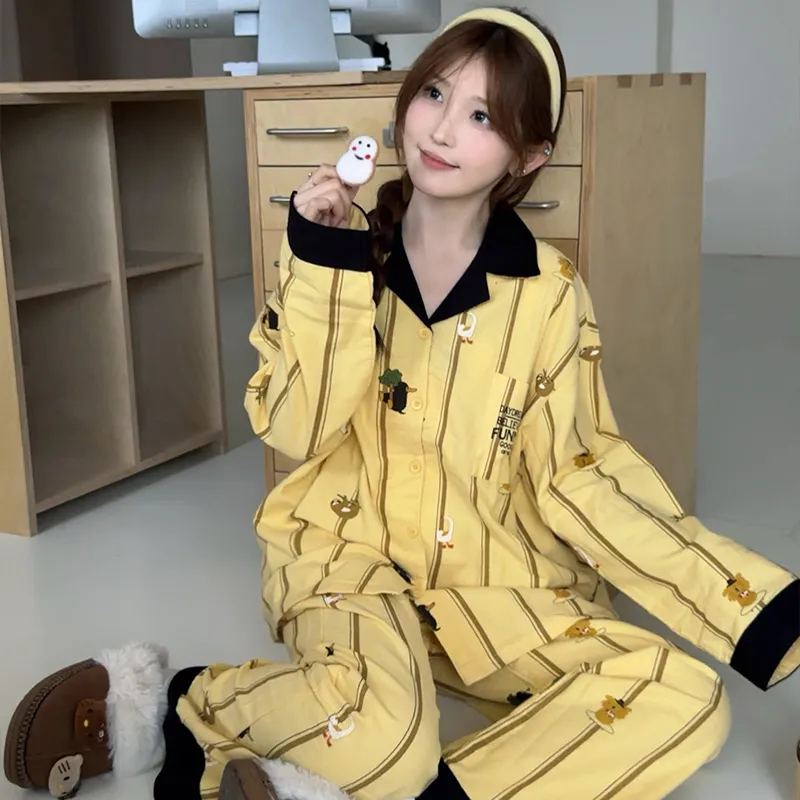 Wabi Town Pajama Gift Box Women's Yellow-3