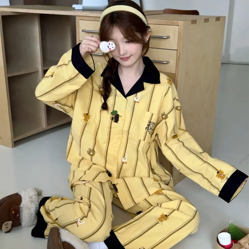 Wabi Town Pajama Gift Box Women's Yellow-5
